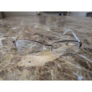Gloria Vanderbilt Eyeglasses Zyloware 097 M42 Half Rim Frames Only 54-17-135